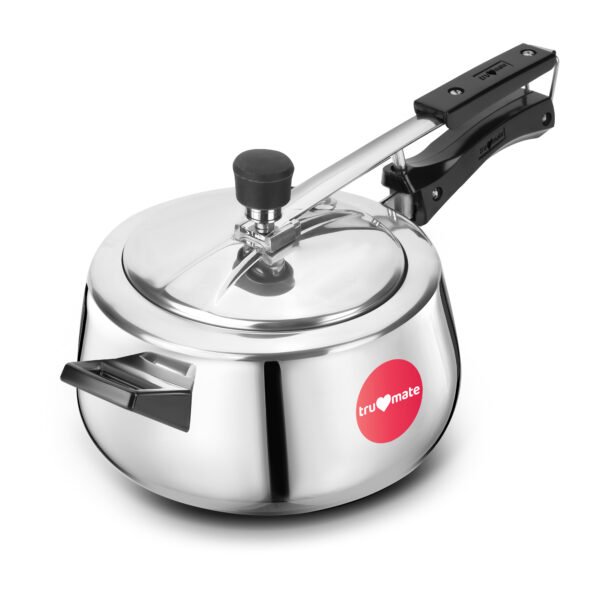 trumate trusteam aluminium pressure cooker contour - 3 ltr