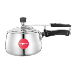 trumate trusteam aluminium pressure cooker contura - 3 ltr