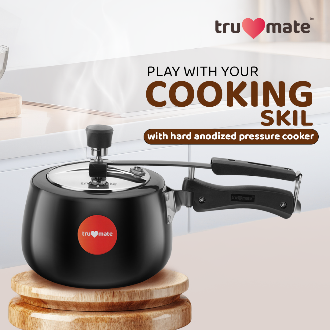 trumate trusteam HACN 1233 (IB) – 3 Ltr Hard Anodized Pressure Cooker with Stainless Steel Lid - Image 5