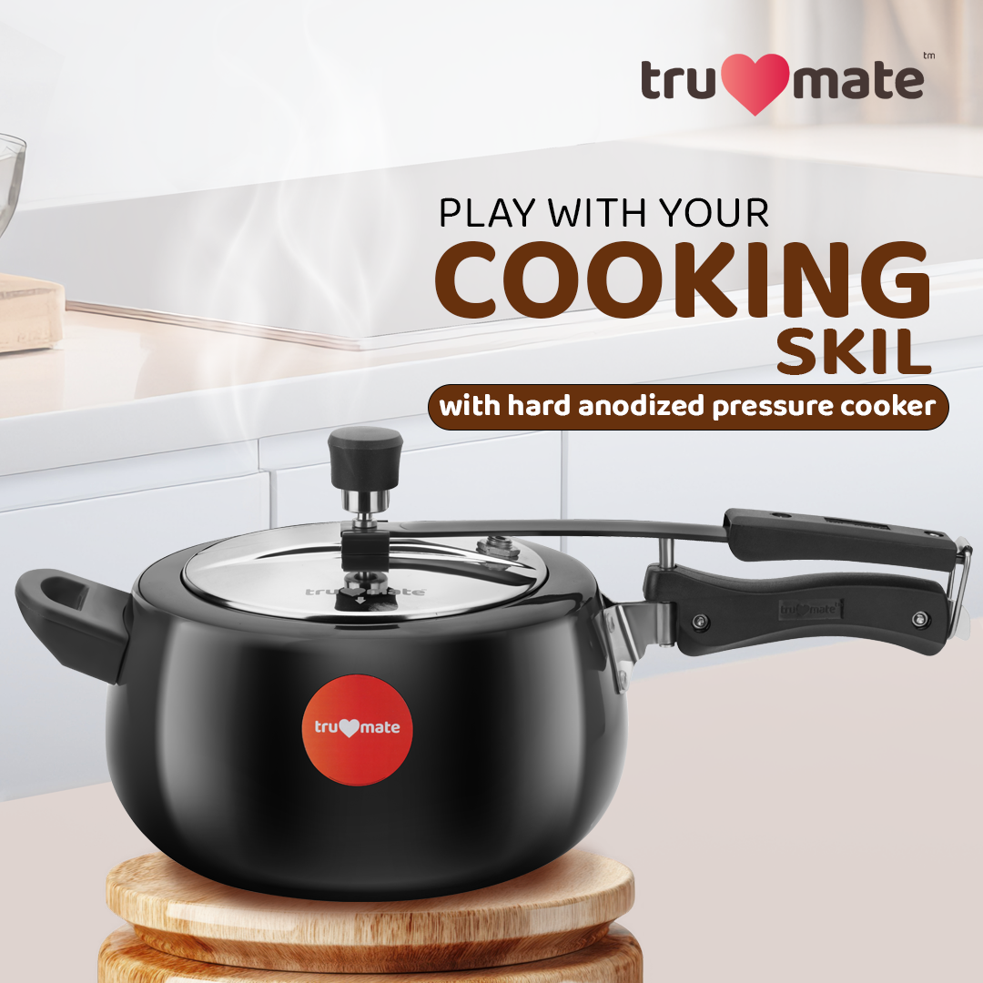 trumate trusteam HACN 1235 (IB) – 5 Ltr Hard Anodized Pressure Cooker with Stainless Steel Lid - Image 5