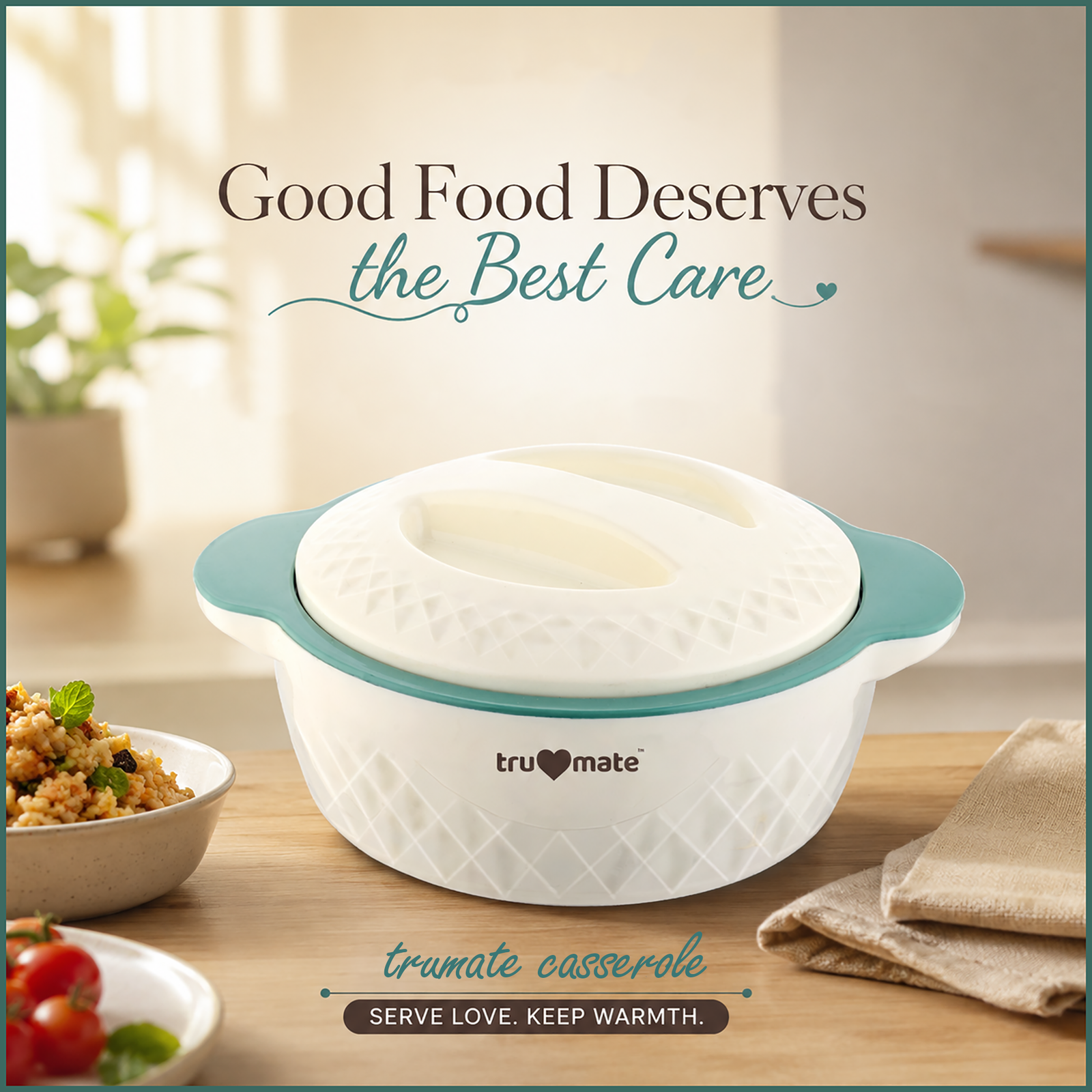 trumate truserve CRP 1700 – Premium Insulated Casserole with Stainless Steel Inner, Green - Image 9